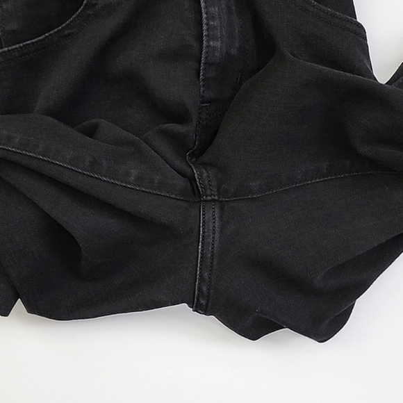 Levi's 721 Women's High Rise Skinny Black Denim Jeans Stretch Frayed Hem Size 26 - Picture 9 of 15